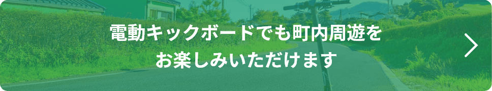 電動キックボードでも町内周遊をお楽しみいただけます